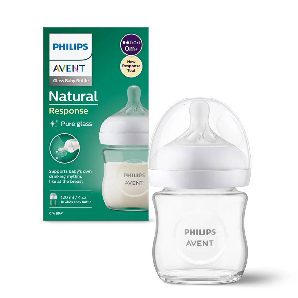 Biberon sticla pentru +0 luna Natural Response SCY930/01, 1 bucata, Philips Avent