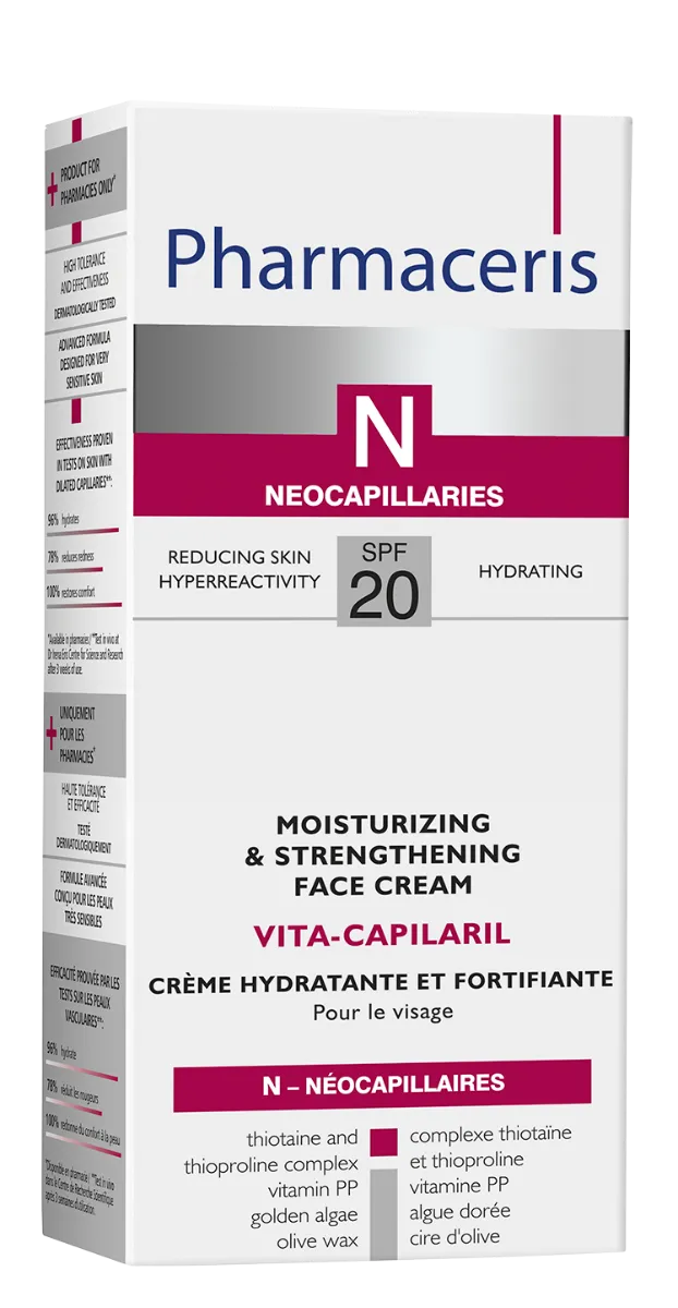 Crema calmanta anti-roseata SPF20 Vita-Capilaril N, 50ml, Pharmaceris 