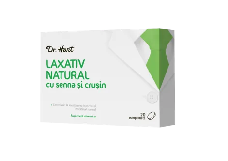 Dr.Hart Laxativ natural cu senna si crusin, 20 comprimate