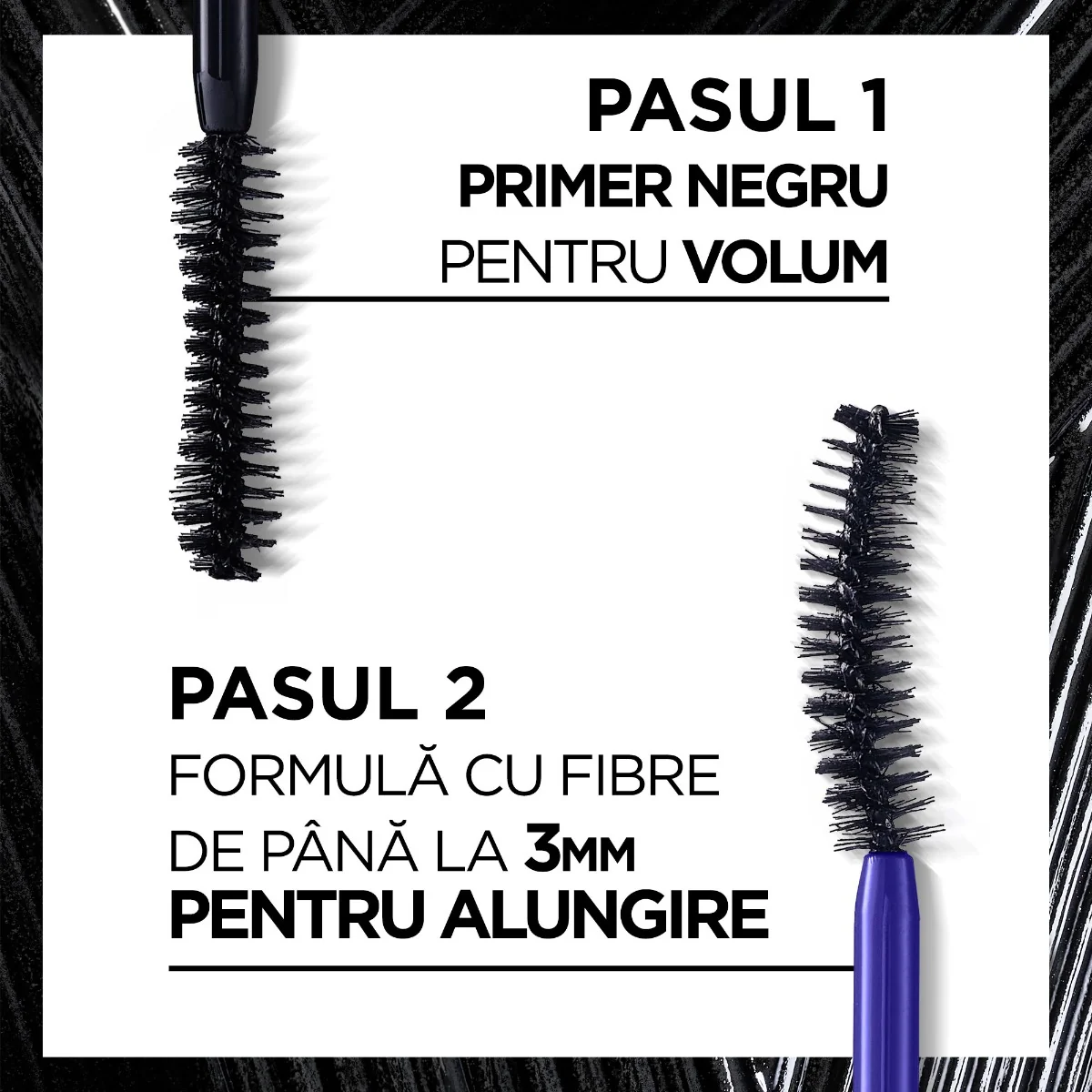 Mascara cu efect de laminare Pro XXL Extension Black, 12ml, L'Oreal Paris 