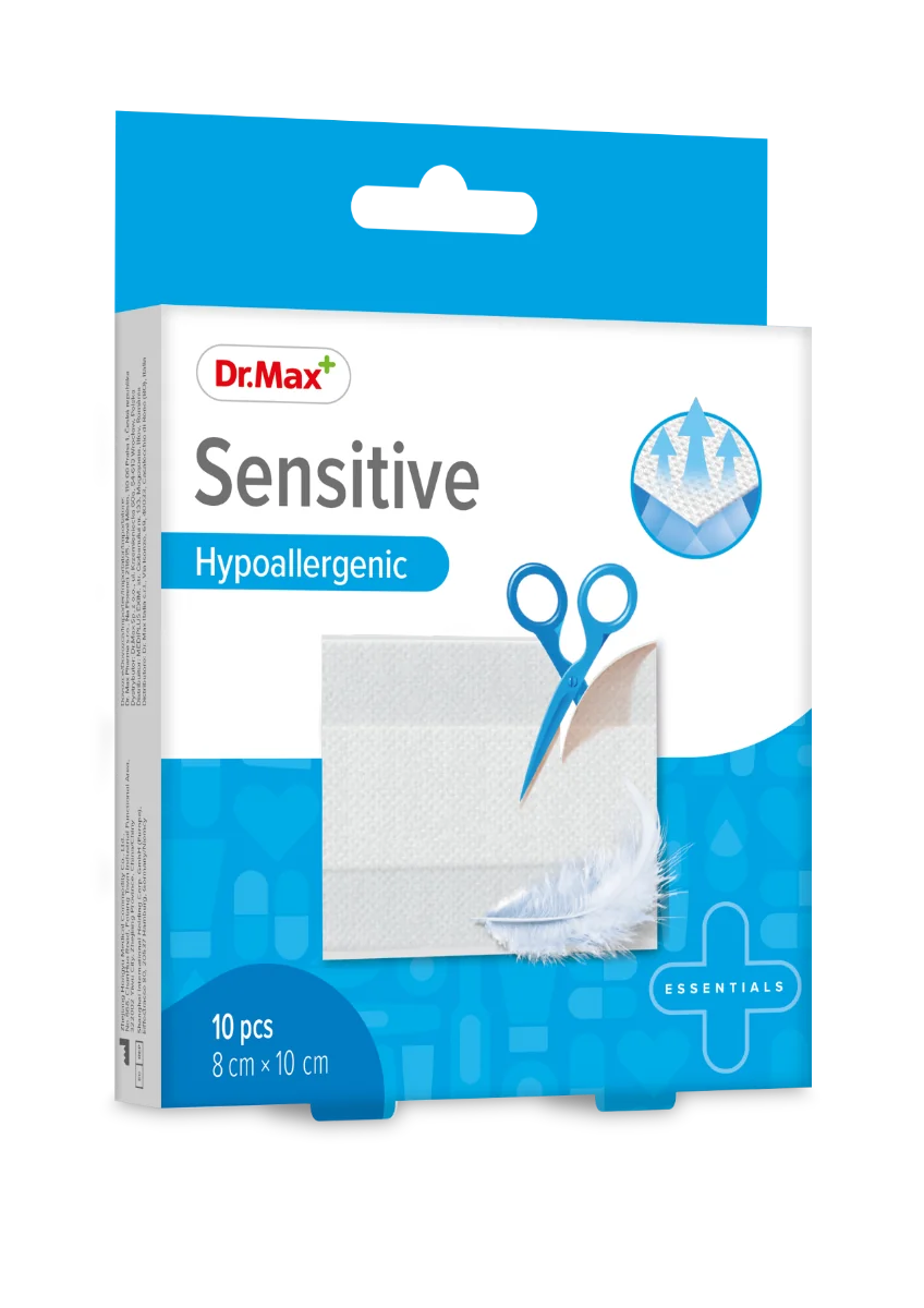 Dr. Max Plasturi sensitive sterili 8 x 10cm, 10 bucati