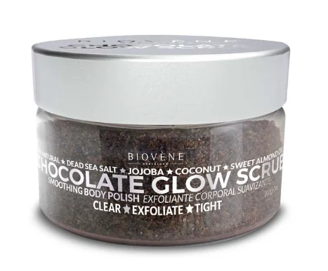 Scrub pentru corp cu ciocolata Chocolate Glow, 200g, Biovene