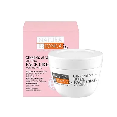 Crema lifting pentru ten matur cu Ginseng si Acai, 50ml, Natura Estonica