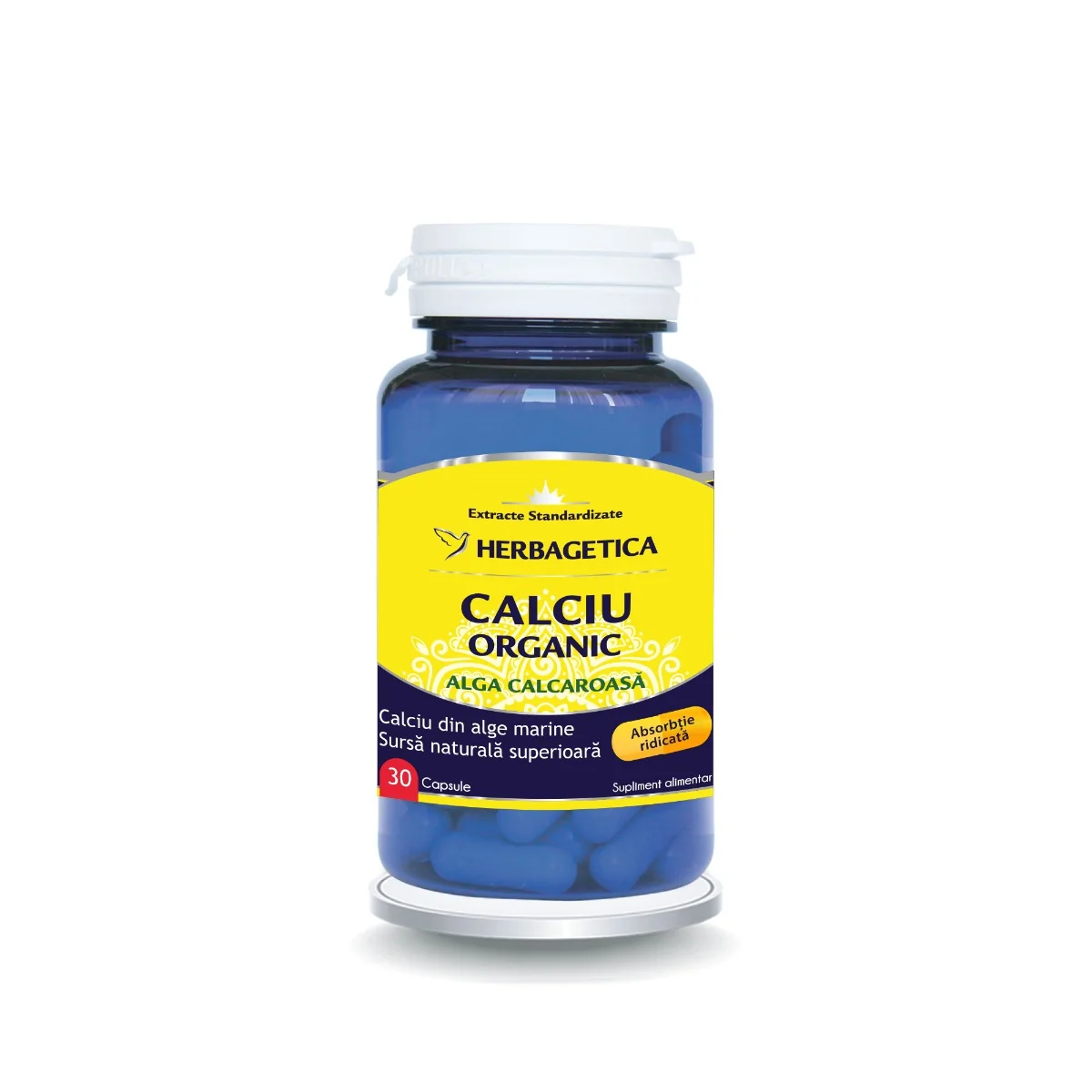 Calciu Organic, 30 capsule, Herbagetica 