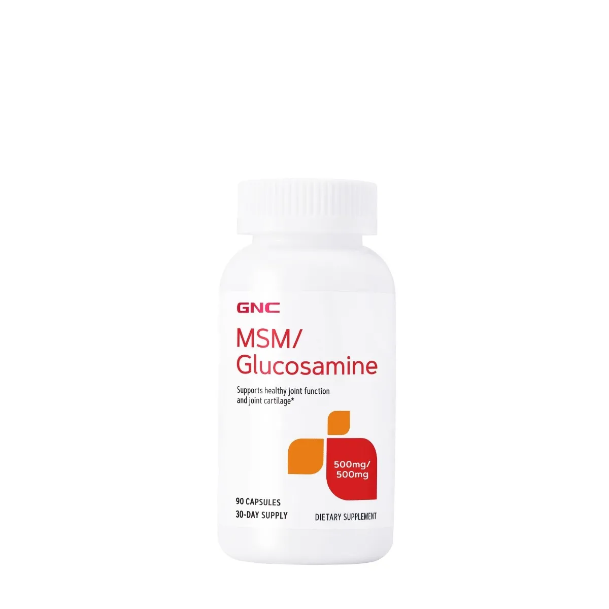 MSM si Glucozamina 500mg, 90 capsule, GNC 