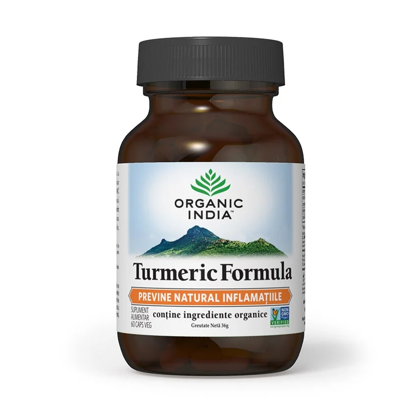 Turmeric formula cu ghimbir, 60 capsule, Organic India