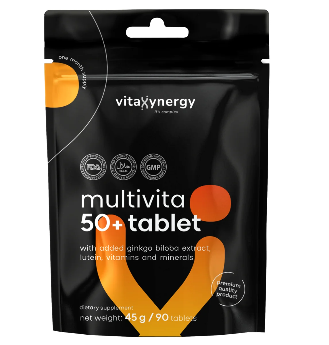 Multivitamine pentru adulti 50+, 90 tablete, Vitaxynergy