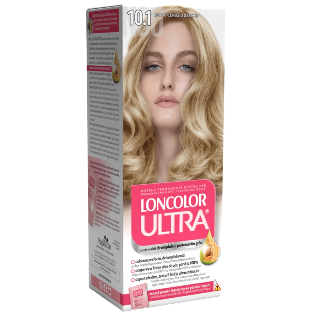 Vopsea de par permanenta Ultra Nr. 10.1, 110ml, Loncolor