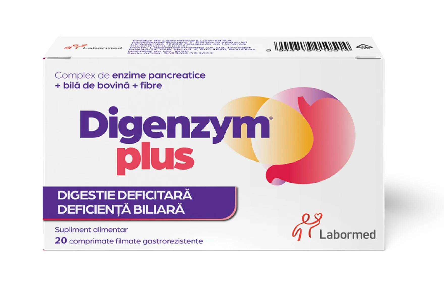 Digenzym Plus, 20 comprimate, Labormed