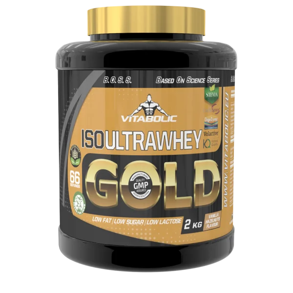 ISO UltraWhey Gold cu aroma Vanilla Hazelnut, 2kg, Vitabolic