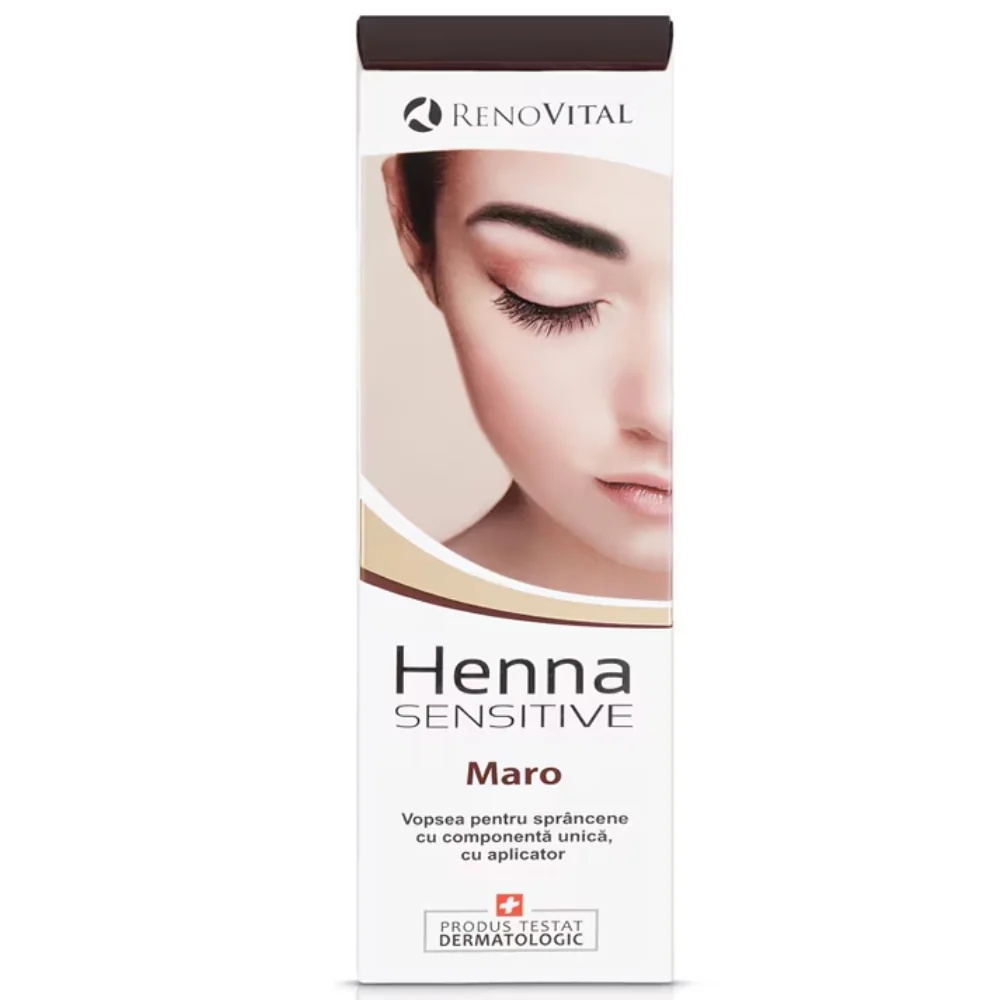 Vopsea crema pentru sprancene Henna Maro, 6ml, Renovital