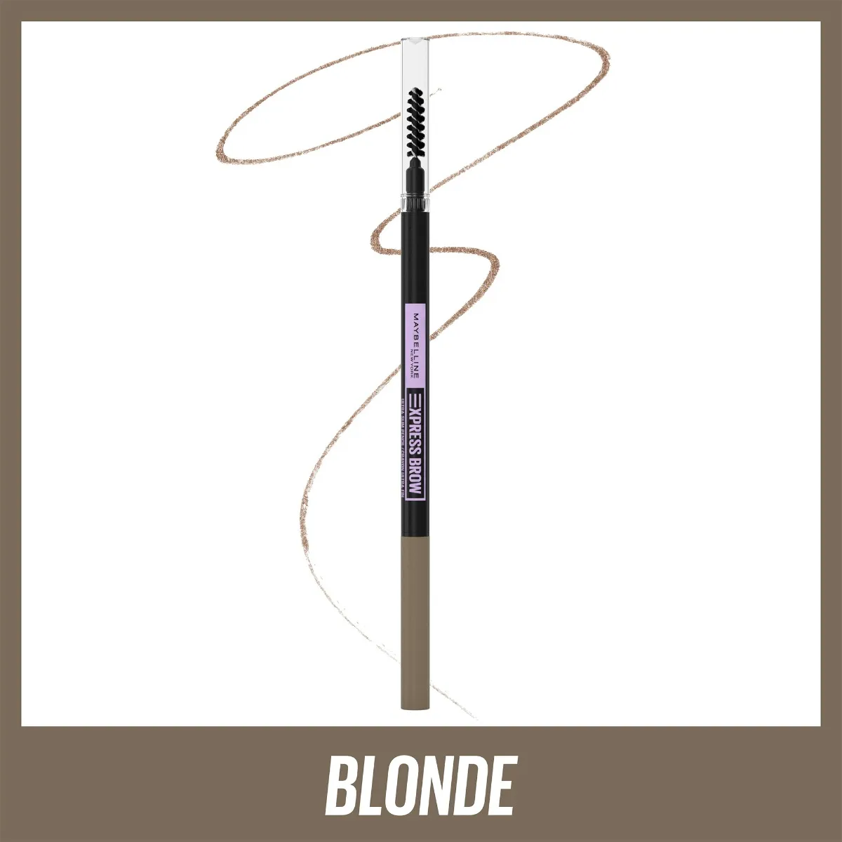 Creion pentru definirea sprancenelor Brow Ultra Slim 01 Blonde Express Brow, 0.85g, Maybelline 