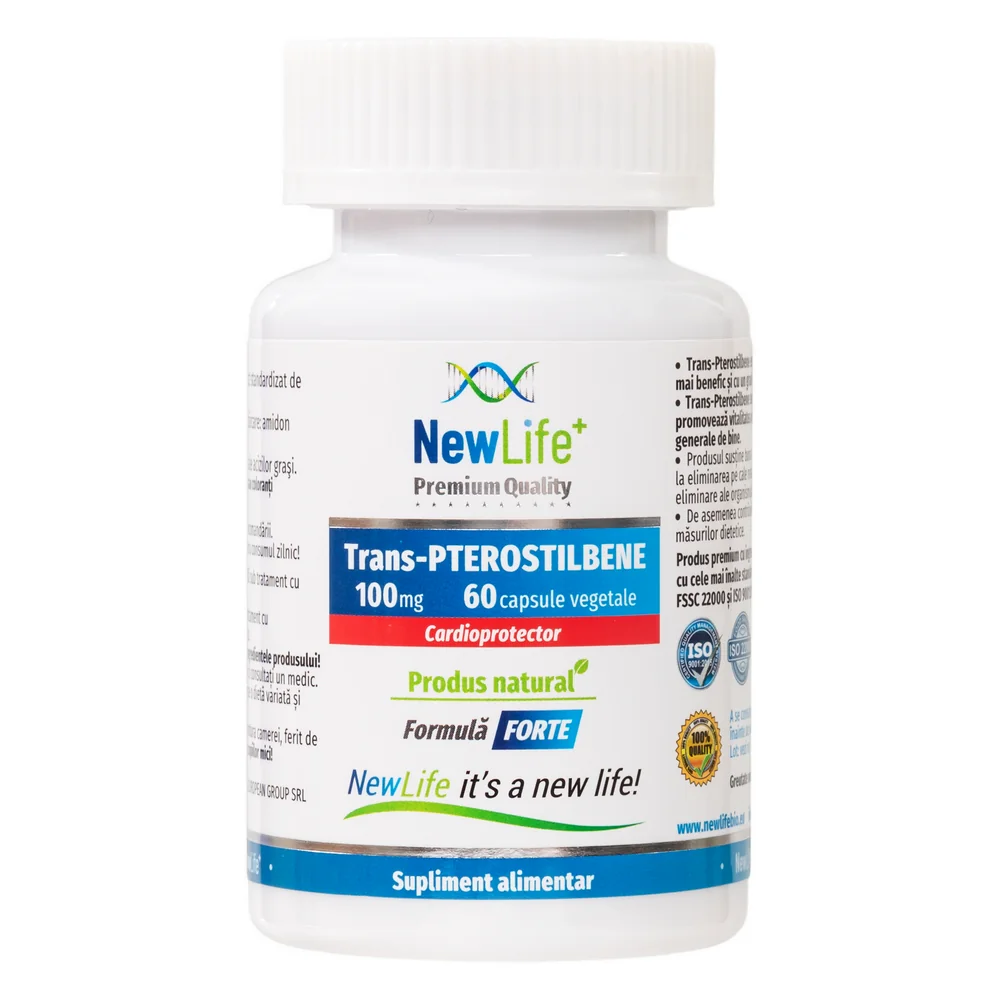 Trans-PTEROSTILBENE 100mg, 60 capsule, NewLife 