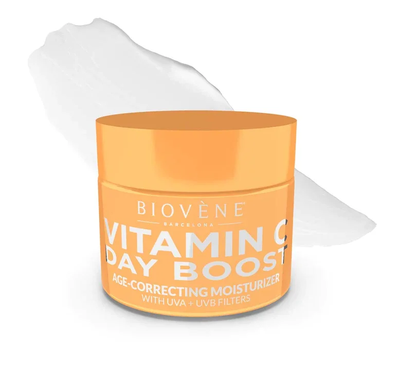 Crema hidratanta de zi cu filtre UVA+UVB Vitamin C Day Boost, 50ml, Biovene 