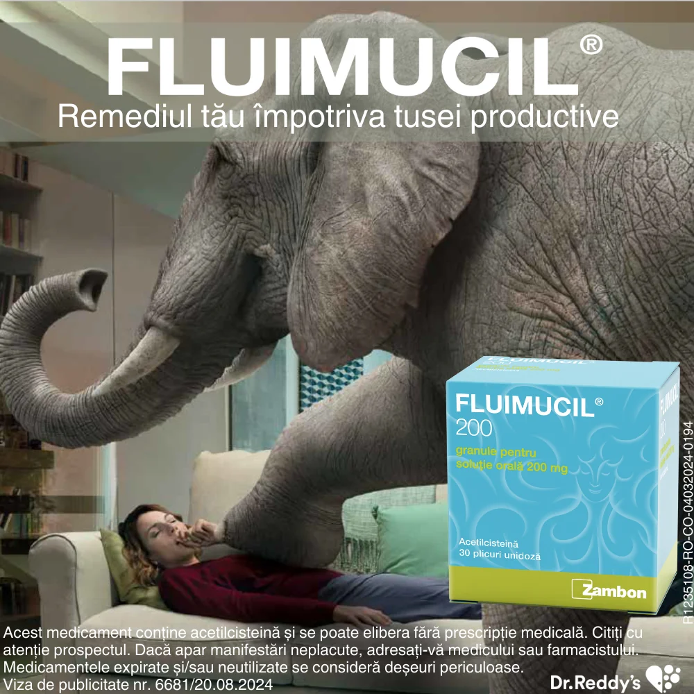 Fluimucil 200mg, 30 plicuri, Zambon 