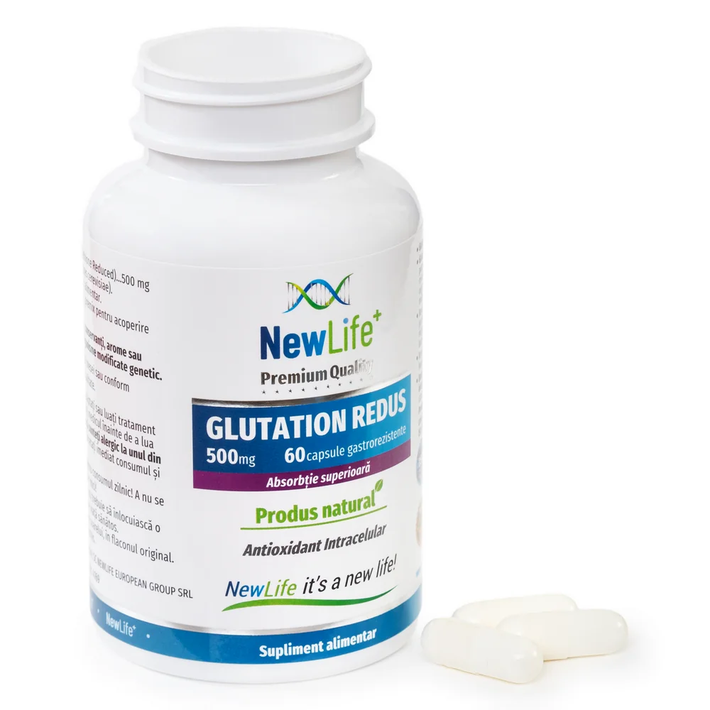 Glutation Redus 500mg, 60 capsule, NewLife 