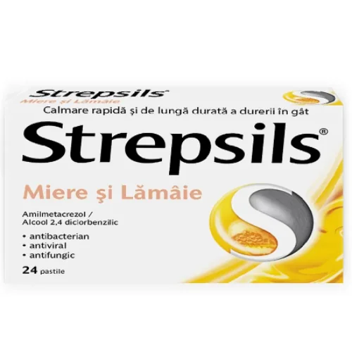 Strepsils miere si lamaie, 24 comprimate, Reckitt Benckiser