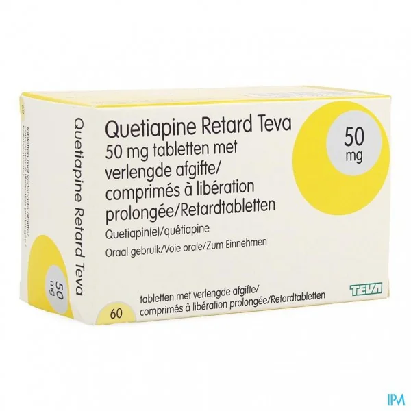 Quetiapina 50mg, 60 comprimate cu eliberare prelungita, Teva