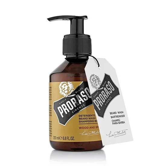 Sampon pentru barba Wood & Spice, 200ml, Proraso