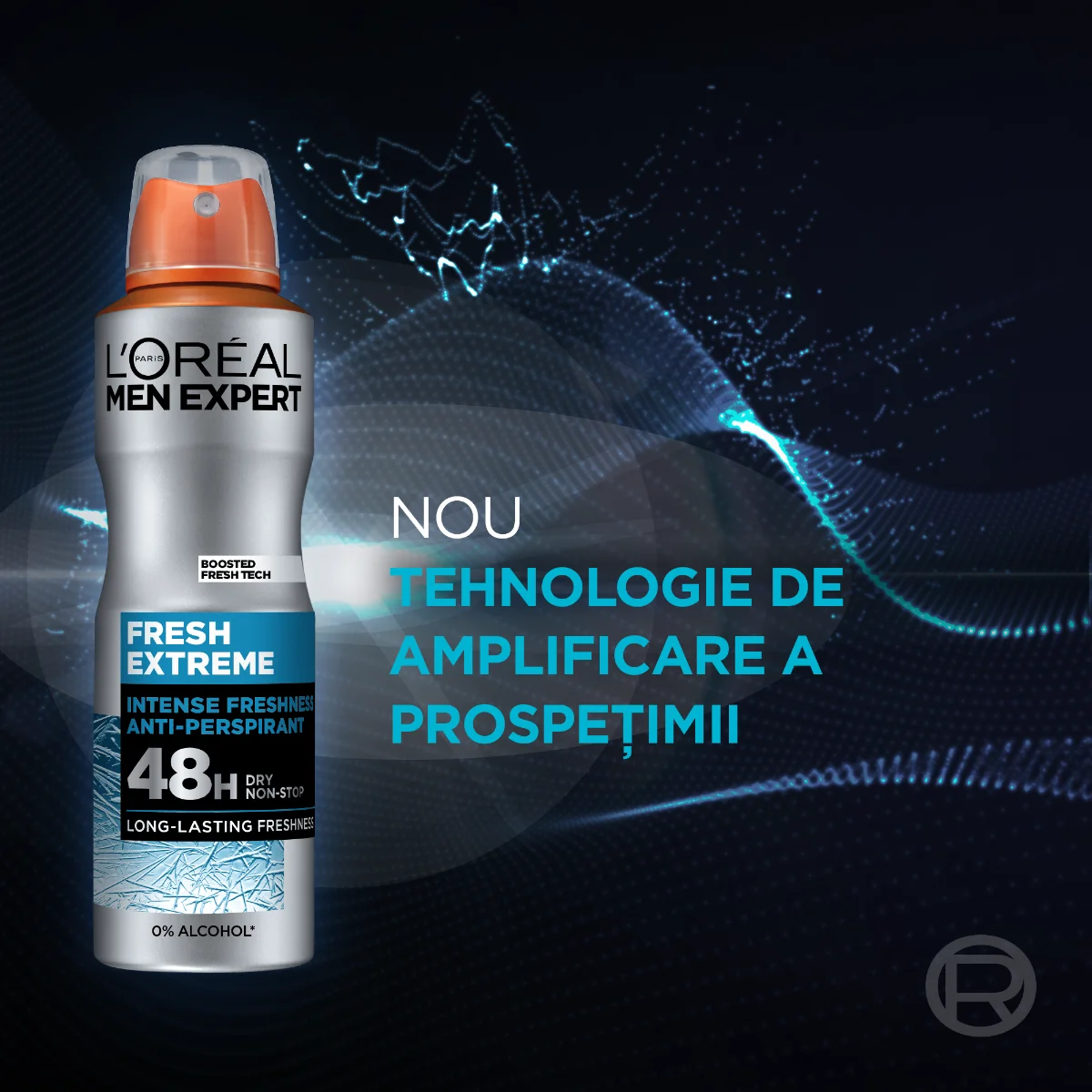 Antiperspirant spray Men Expert Fresh Extreme, 150ml, L'oreal Paris 