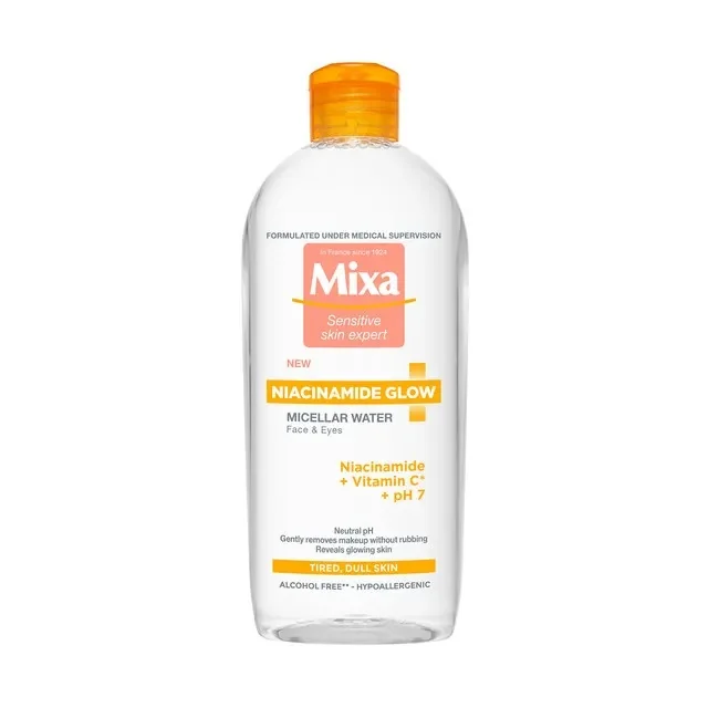 Apa micelara iluminatoare Niacinamide Glow, 400ml, Mixa