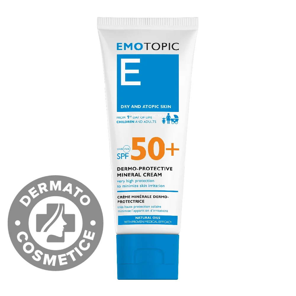 Crema minerala dermo-protectoare SPF50+ Dry and Atopic E, 75ml, Pharmaceris 