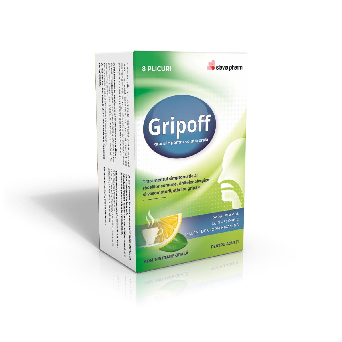 Gripoff granule, 8 plicuri, Slavia Pharm