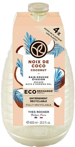 Rezerva gel de dus cu nuca de cocos, 600ml, Yves Rocher 