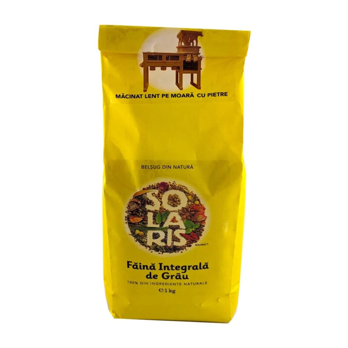 Faina integrala de grau, 1kg, Solaris