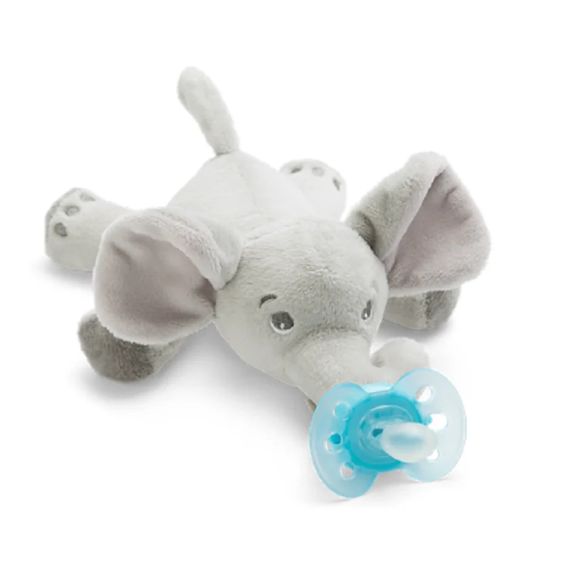 Jucarie de plus Elefant cu Suzeta Ultra Soft 0-6 luni, 1 bucata, Philips Avent