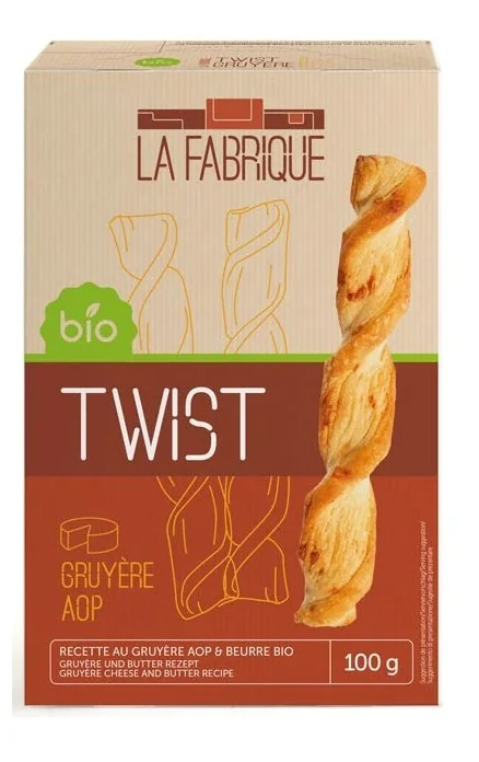 Spirale din foietaj cu unt si branza Bio, 100g, La Fabrique