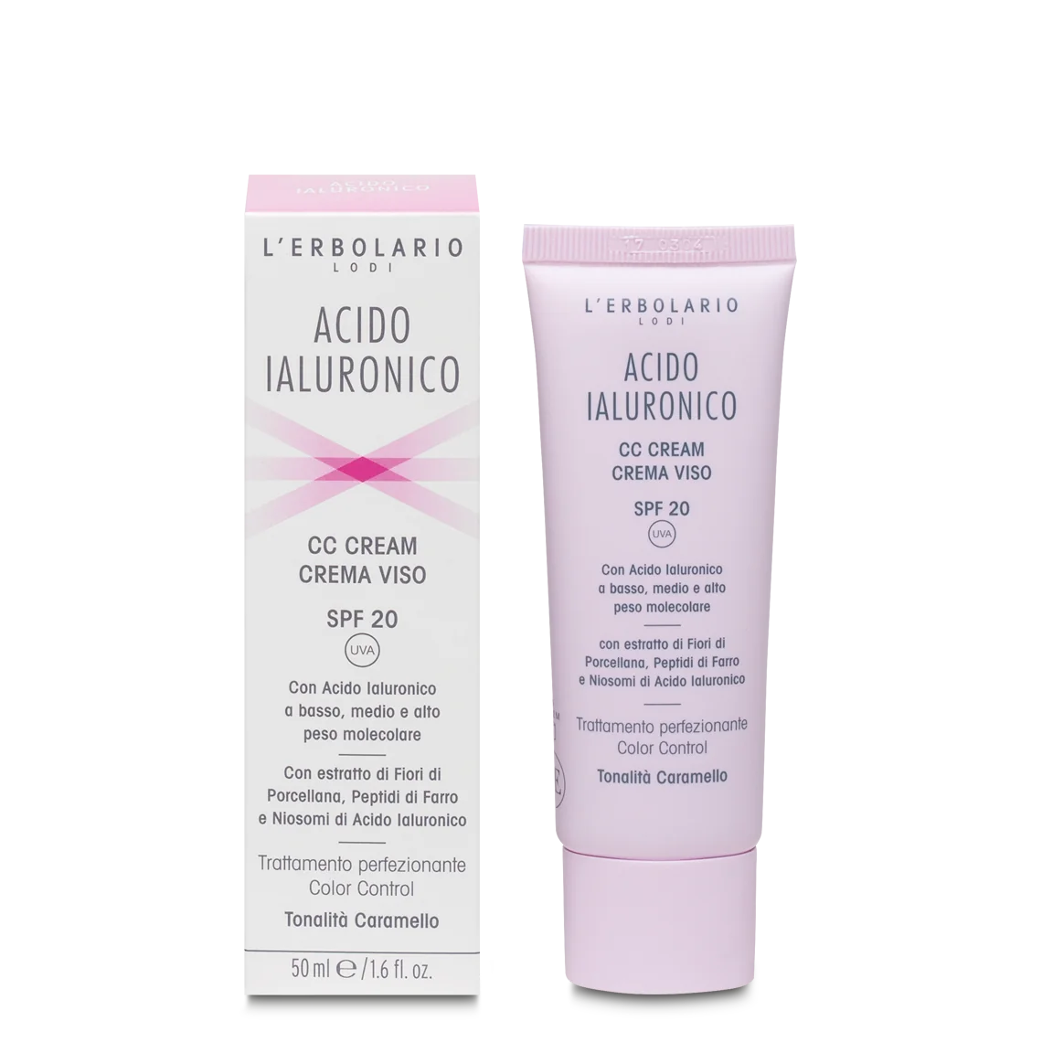 L'Erbolario Crema de fata cu acid hialuronic si caramel SPF20, 50ml